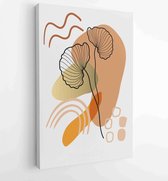 Botanical and gold abstract wall arts vector collection. 3 - Moderne schilderijen – Vertical – 1880160748 - 115*75 Vertical