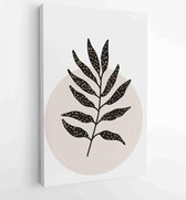 Botanical and gold abstract wall arts vector collection. 4 - Moderne schilderijen – Vertical – 1876883200 - 40-30 Vertical