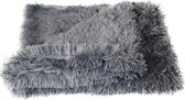 Luxe Fluffy Hondendeken - Fluffy Zachte Pluche Dierendeken – Kattendeken - 100x75 cm - L - Donker grijs