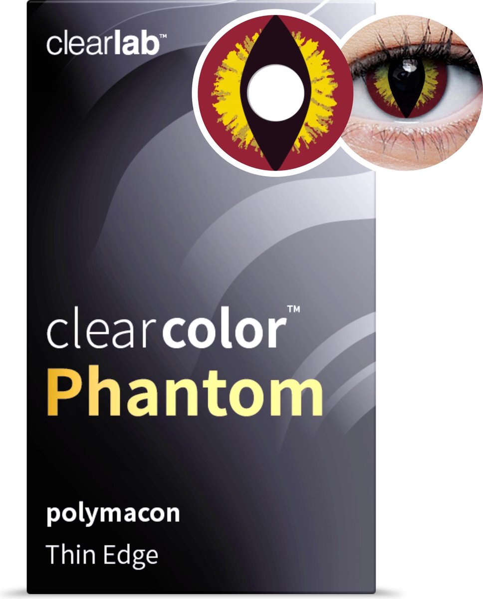 0.00 - Clearcolor™ Phantom Banshee - 2 pack - Maandlenzen - Partylenzen / Verkleden / Kleurlenzen - Banshee