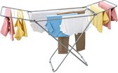 Tatkraft Kaprun XL Stevig Ruimtebesparend Inklapbaar Droogrek - Opvouwbaar Staand Kleding Wasdroogrek - Was Droger Rek - Antislip Kleding Wasrek Met 18 Meter Drooglengte - Droogtoren Voor Volle Wastrommel - Opklapbaar