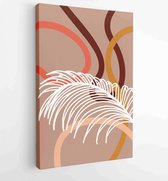 Bstract, art, autumn, background, boho, botanical, brown, card, decor, design 2 - Moderne schilderijen – Vertical – 1871676775 - 40-30 Vertical