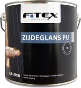 Fitex-Zijdeglans PU-Ral 7021 Zwartgrijs Zwart, Grijs - 2,5 liter- Lakverf - - - -
