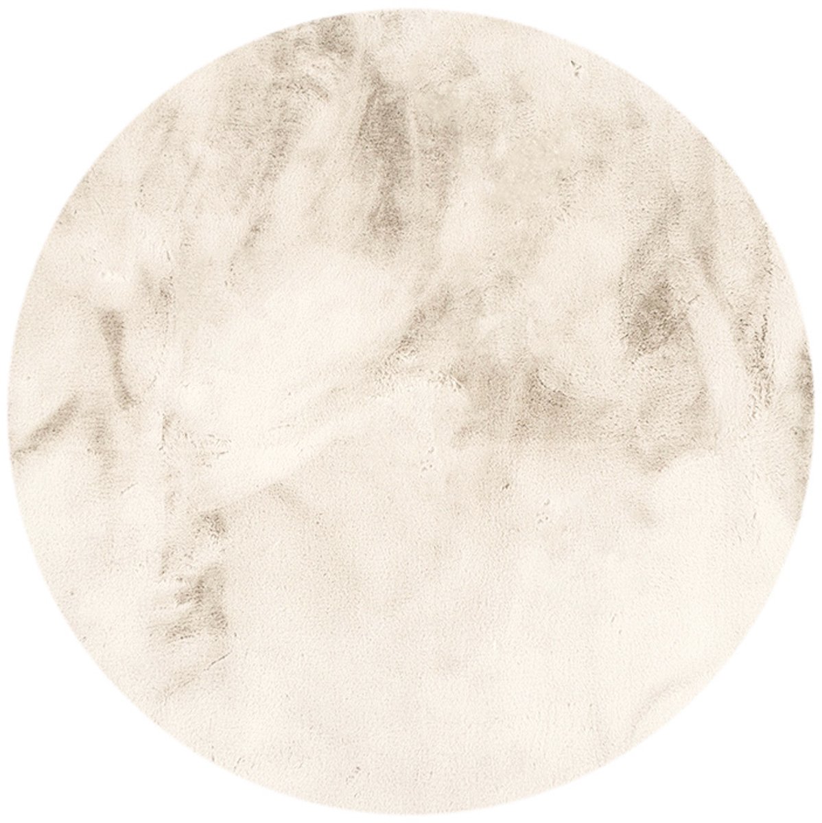 NATURL. Rond Hoogpolig vloerkleed - Comfy Supreme Creme - Ø 160cm