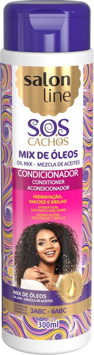 Salon-Line : SoS Curls - Oil Mix Conditioner - (Crèmespoeling voor krullend haar)