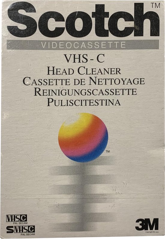 Scotch VHSC videocassette head cleaner reinigingscassette voor