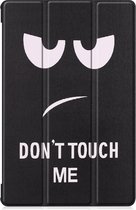 Samsung Galaxy Tab S6 Hoes - Mobigear - Tri-Fold Serie - Kunstlederen Bookcase - Do Not Touch - Hoes Geschikt Voor Samsung Galaxy Tab S6