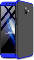 Samsung Galaxy J6 Plus Hoesje - Mobigear - 360 Serie - Hard Kunststof Backcover - Zwart / Blauw - Hoesje Geschikt Voor Samsung Galaxy J6 Plus