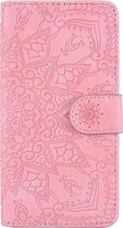 Samsung Galaxy A30s Hoesje - Mobigear - Mandala Serie - Kunstlederen Bookcase - Roze - Hoesje Geschikt Voor Samsung Galaxy A30s