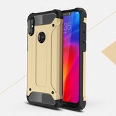 Mobigear Hoesje geschikt voor Motorola One Power Telefoonhoesje Hardcase | Mobigear Outdoor Backcover Shockproof | Schokbestendig One Power Telefoonhoesje | Anti Shock Proof - Goud