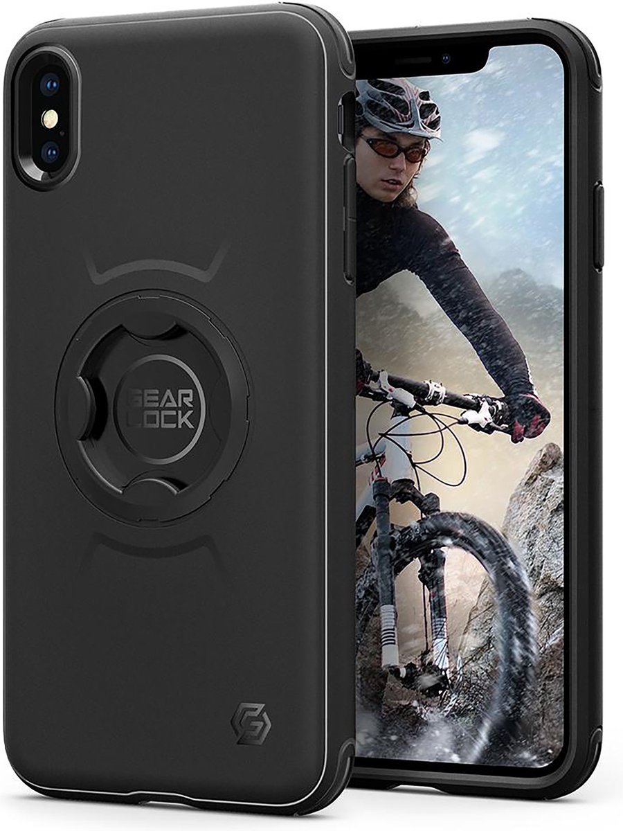 Spigen Gearlock fiets telefoonhouder hoesje beschermcase iPhone XS Max - Zwart