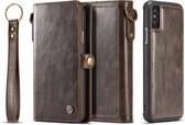 Caseme Luxe Wallet 2in1 Bookcase Hoesje - Geschikt voor iPhone XS / X - Bruin