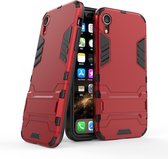 Apple iPhone XR Hoesje - Mobigear - Armor Stand Serie - Hard Kunststof Backcover - Rood - Hoesje Geschikt Voor Apple iPhone XR