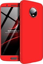 Motorola Moto G6 Hoesje - Mobigear - 360 Serie - Hard Kunststof Backcover - Rood - Hoesje Geschikt Voor Motorola Moto G6