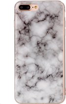 Apple iPhone 8 Plus Hoesje - Mobigear - Marble Serie - TPU Backcover - Grijs - Hoesje Geschikt Voor Apple iPhone 8 Plus