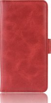 LG K50s Hoesje - Mobigear - Slim Magnet Serie - Kunstlederen Bookcase - Rood - Hoesje Geschikt Voor LG K50s