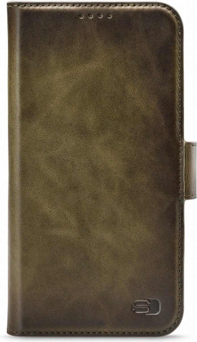 Senza Desire Leren Bookcase Hoesje - Geschikt voor iPhone 11 Pro - Burned Olive