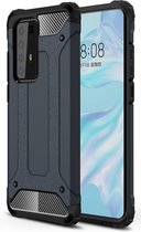 Huawei P40 Pro Hoesje - Mobigear - Outdoor Serie - Hard Kunststof Backcover - Marineblauw - Hoesje Geschikt Voor Huawei P40 Pro