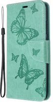 Xiaomi Redmi 8A Hoesje - Mobigear - Butterfly Serie - Kunstlederen Bookcase - Turquoise - Hoesje Geschikt Voor Xiaomi Redmi 8A