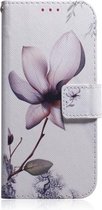 Samsung Galaxy A51 Hoesje - Mobigear - Design Serie - Kunstlederen Bookcase - Magnolia - Hoesje Geschikt Voor Samsung Galaxy A51