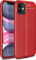 Apple iPhone 12 Mini Hoesje - Mobigear - Luxury Serie - TPU Backcover - Rood - Hoesje Geschikt Voor Apple iPhone 12 Mini