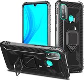 Mobigear Armor Ring Backcover Hoesje - Geschikt voor Huawei P Smart (2020) - Gsm case - Zwart