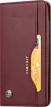 Samsung Galaxy Note20 Hoesje - Mobigear - Card Set Serie - Kunstlederen Bookcase - Rood - Hoesje Geschikt Voor Samsung Galaxy Note20