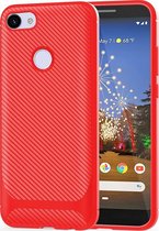 Motorola Moto E6 Play Hoesje - Mobigear - Racing Serie - TPU Backcover - Rood - Hoesje Geschikt Voor Motorola Moto E6 Play