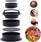 Burgerpers | Barbecue Accessoire | Vaatwasmachinebestendig | Antiaanbak | 3 in 1 Pers