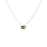 Silventi 9NBSAM-G190226 Gouden Ketting - Dames - Cirkels - 8,7 x 12 mm - Zirkonia - Ankerschakel - 38 + 2,5 + 2,5 cm - 14 Karaat - Goud