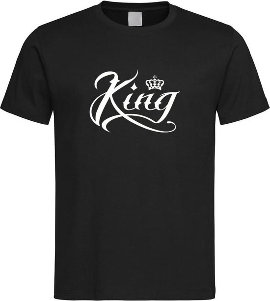 Zwart T shirt met  " King " print Wit size XXXL