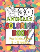 30 animals for coloring