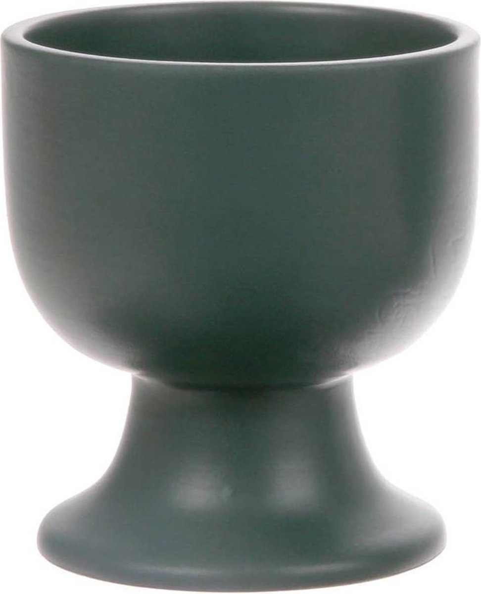 HKliving - ACE6803 - Bold&Basic - Ice Coupe - Ceramics Mug on Base - Matt Green - 8,5×8,5×9,5 cm