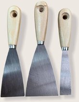 H&G Plamuur Messen set 3 Delig - Wegwerp - 3, 5, 7 CM