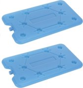6x stuks koelelementen 400 ml 14 x 25 cm blauw - Koelblokken/koelelementenen voor koeltas/koelbox