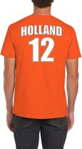 Oranje supporter t-shirt - rugnummer 12 - Holland / Nederland fan shirt / kleding voor heren S