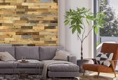 wodewa wandbekleding hout 3D optiek oud hout, 400 1m² wandpanelen moderne wanddecoratie houten bekleding houten wand woonkamer keuken slaapkamer