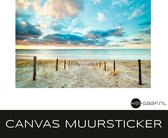 Muursticker canvas strand zee, luxe en sfeervolle uitstraling, 1300 mm x 850 mm