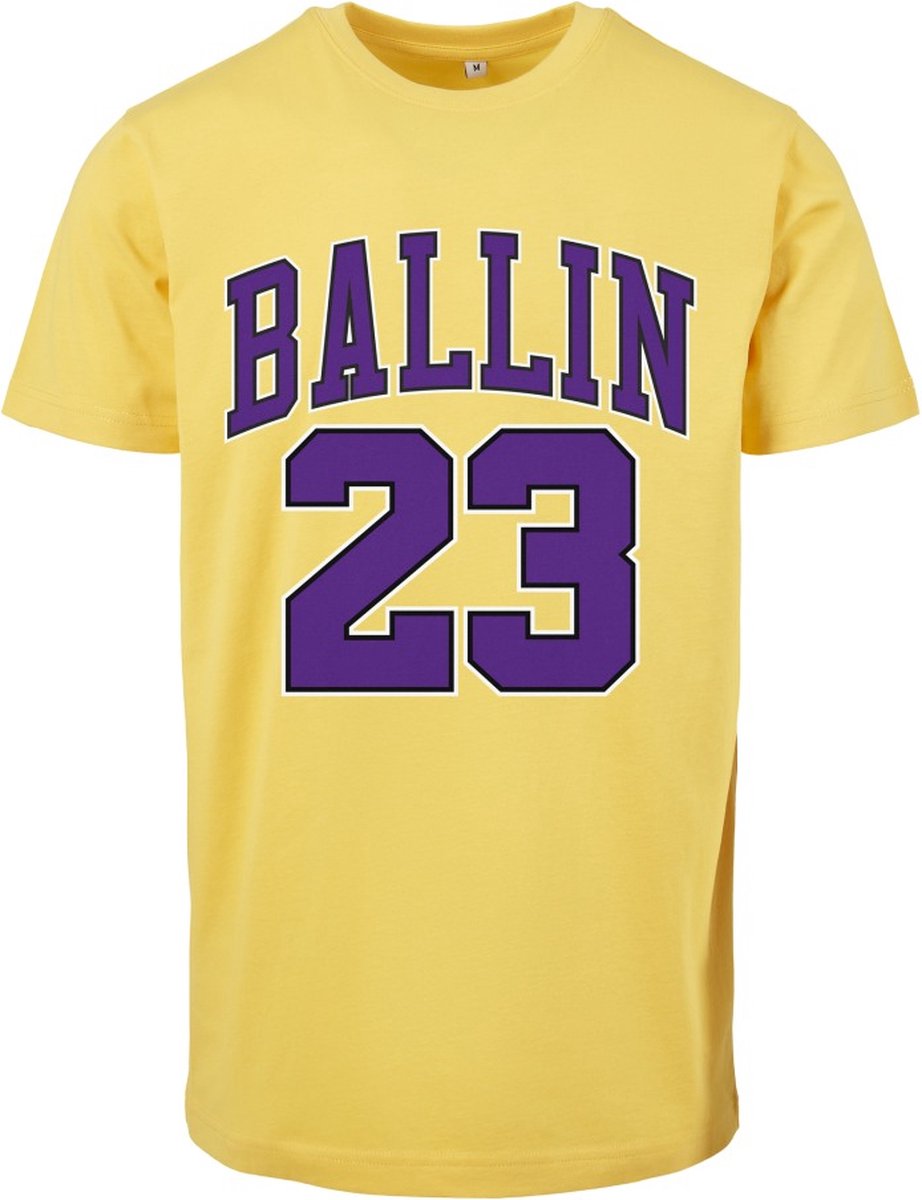 Mister Tee Ballin 23 taxi Heren Tshirt XS Geel