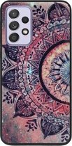 - ADEL Siliconen Back Cover Softcase Hoesje Geschikt voor Samsung Galaxy A72 - Mandala Bloemen Rood