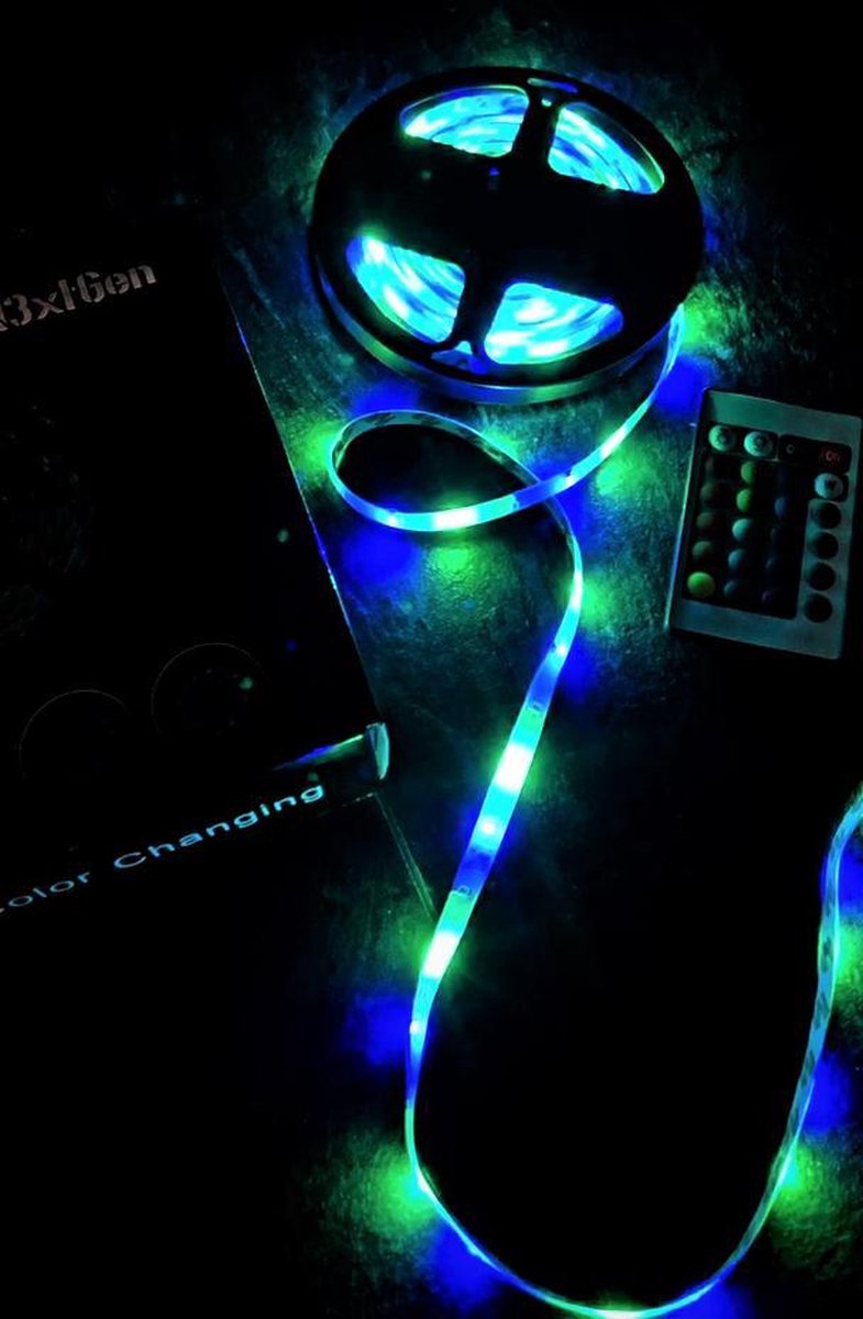 N3xtGen® LED Strip Verlichting met Afstandbediening - RGB - LED Strip - 5 meter - Led Light Strip - Multi-colour - Kleurverandering - Feest Lamp - Disco Lamp - Sfeer Licht