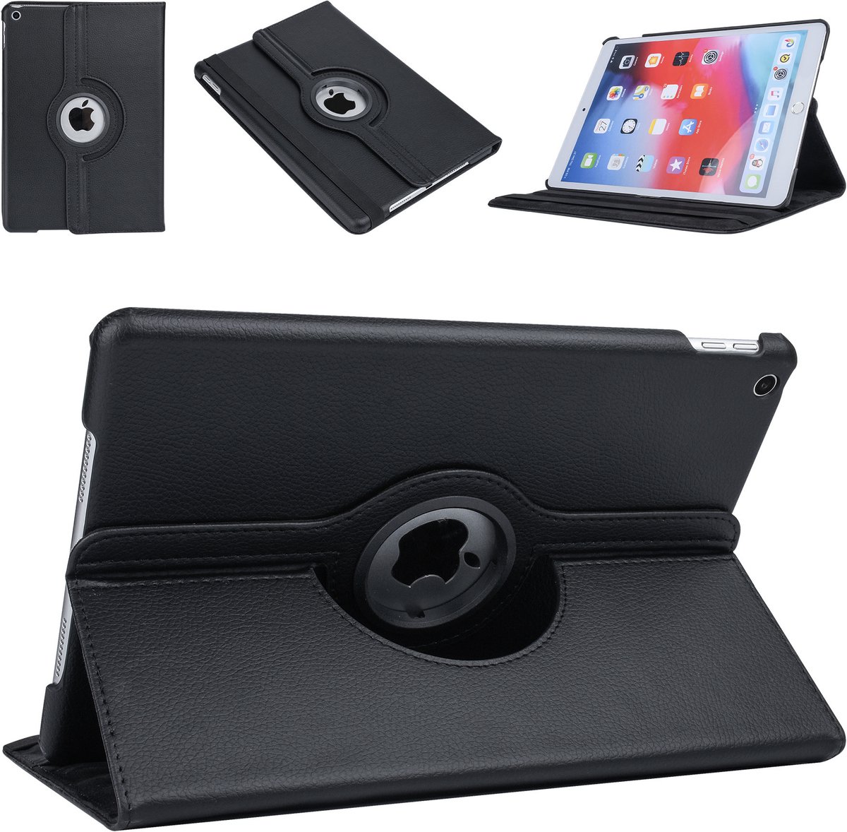 BixB iPad Mini 4 / Mini 5 2019 Draaibaar Hoesje - zwart
