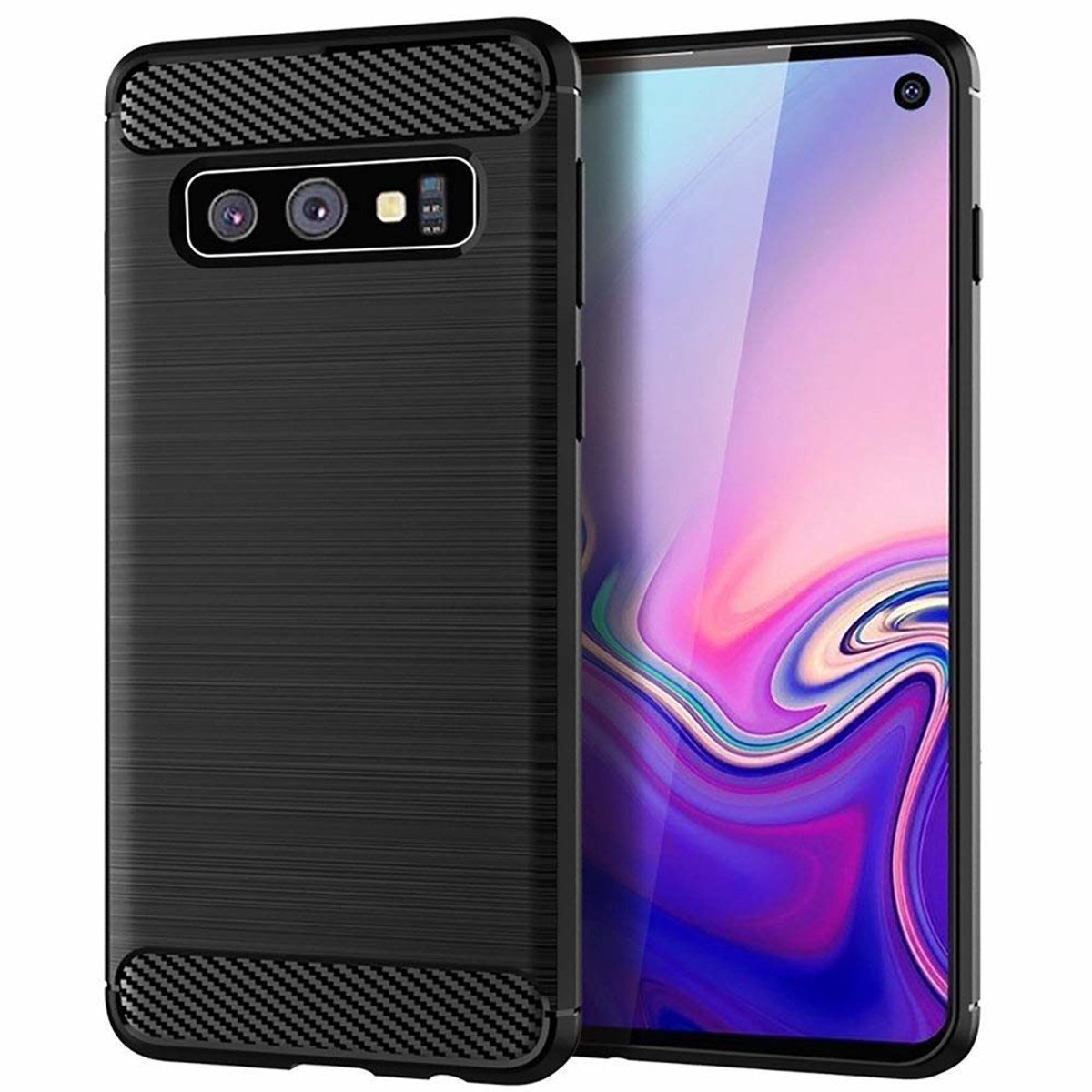 Soft Bruchem Hoesje voor Samsung Galaxy S10 -Matt Zwart - van Bixb