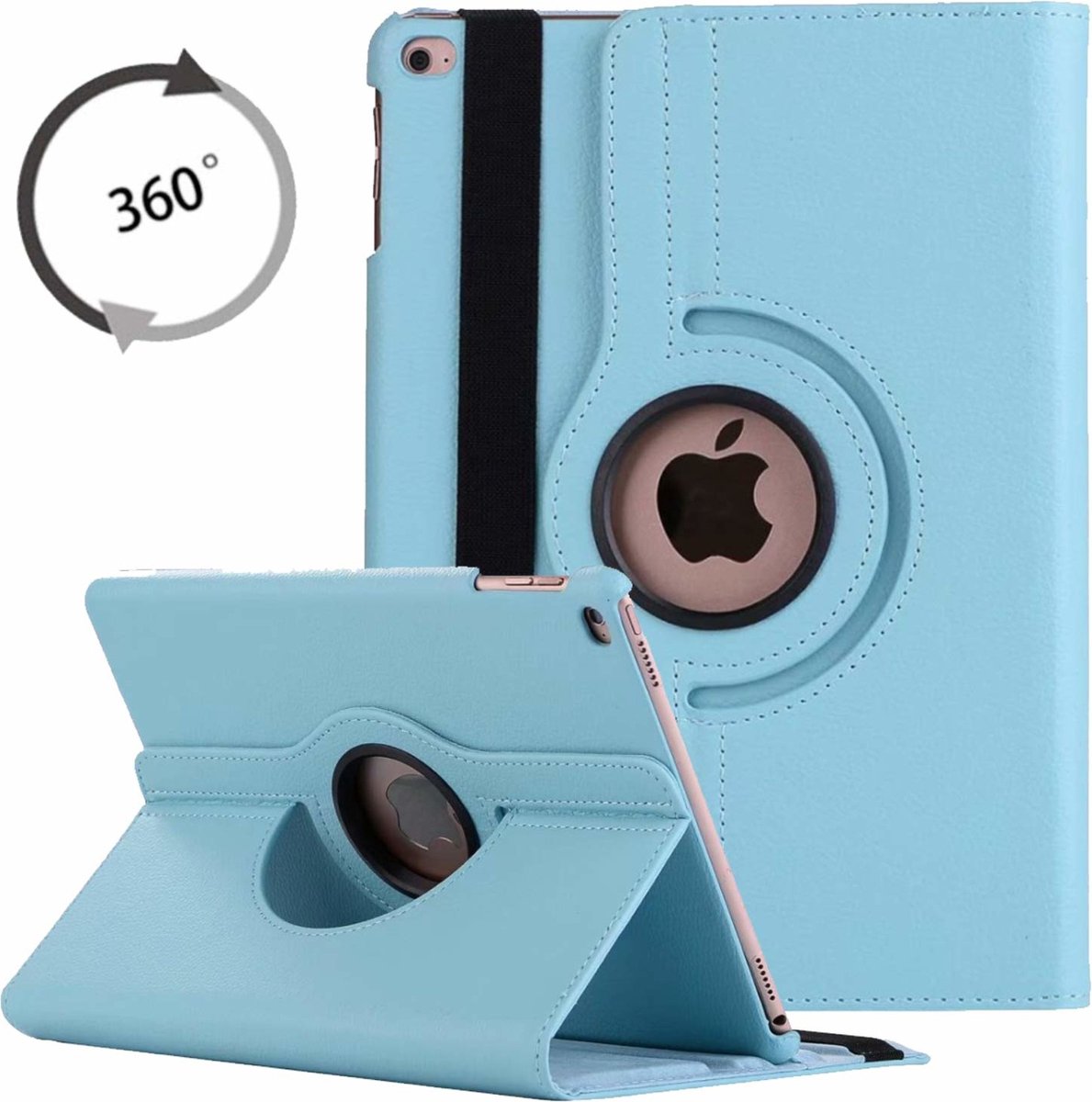 BixB iPad Air 3 2019 - A2152 - A2123 - A2154 Draaibaar Hoesje - licht blauw