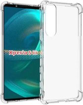 Sony Xperia 5 III hoesje - MobyDefend Transparante Shockproof TPU Gelcase - Verstevigde Hoeken - Volledig Doorzichtig - GSM Hoesje - Telefoonhoesje Geschikt Voor: Sony Xperia 5 III