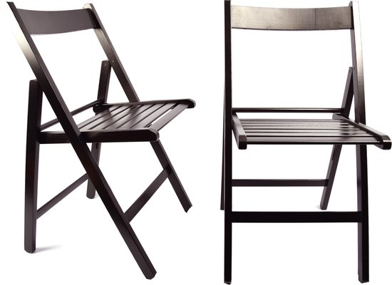 Set van stuks D-Bruin houten klapstoelen voor binnen buiten - | bol.com