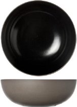 Cosy en Trendy Kom - Zwart - D20xh6.5cm - Porselein - (set van 2)  en Yourkitchen E-kookboek