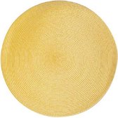 Cosy en Trendy Placemat - Geel - D36cm - Kunststof - (set van 6) en Yourkitchen E-kookboek