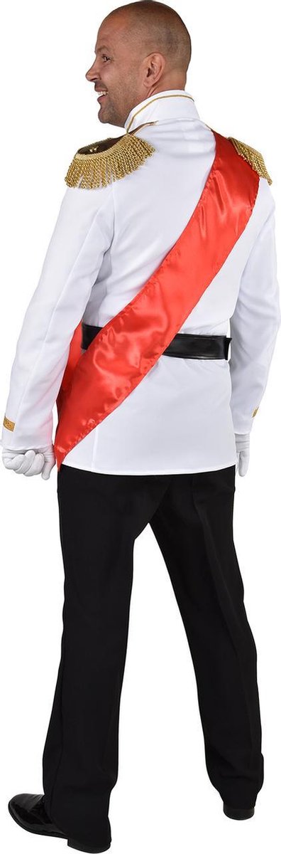 Magic Design Colbert Prince Charming Polyester Wit/rood Maat L
