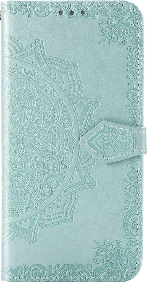 Geschikt voor Apple iPhone 7 - 8 Bookcase - Groen - Bloemen - Portemonnee Hoesje